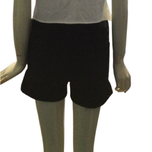 Aeropostale High Rise Midi Black Jean Shorts Distressed Cuffed Hem Size … - Picture 5 of 9